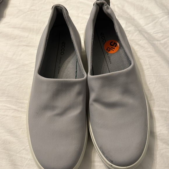 ECCO Soft 7 Wedge Slip-on Sneaker Silver Gray - Picture 5 of 7